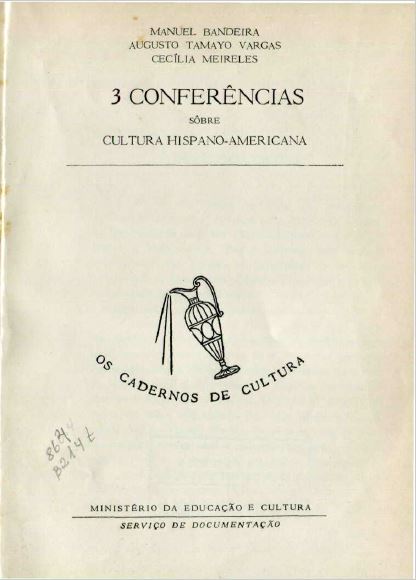 Capa do Livro 3 Conferências Sobre Cultura Hispano-Americana