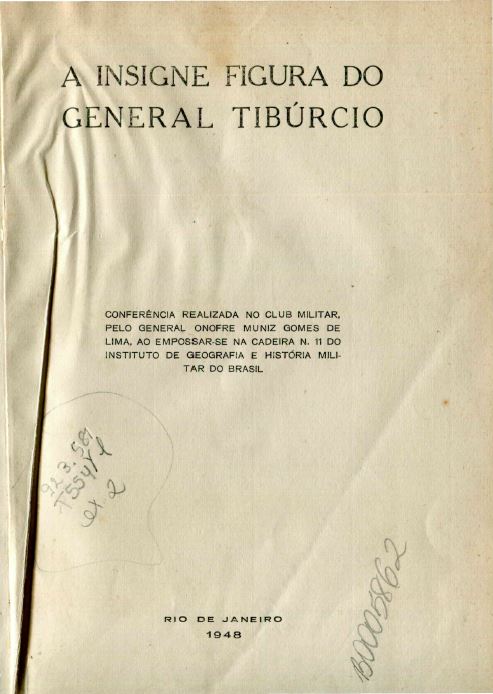 Capa do Livro A Insigne Figura do General Tibúrcio