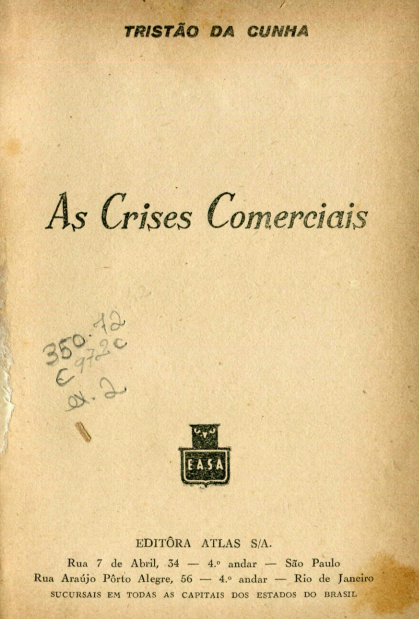 Capa do Livro As Crises Comerciais