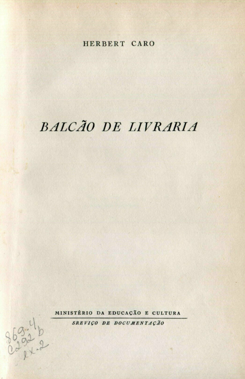 Capa do Livro Balcão de Livraria