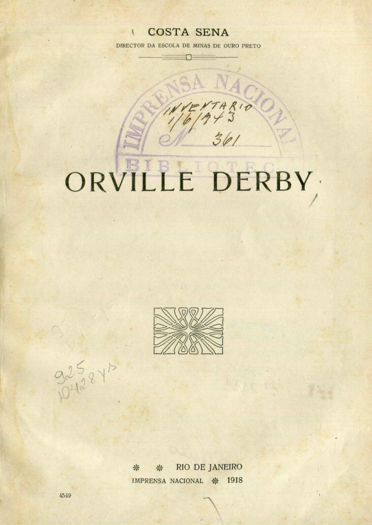 Capa do Livro Orville Derby