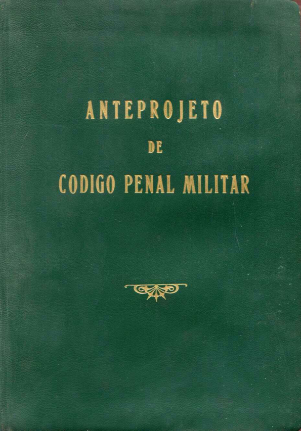 Capa do Livro Anteprojeto de Codigo Penal Militar