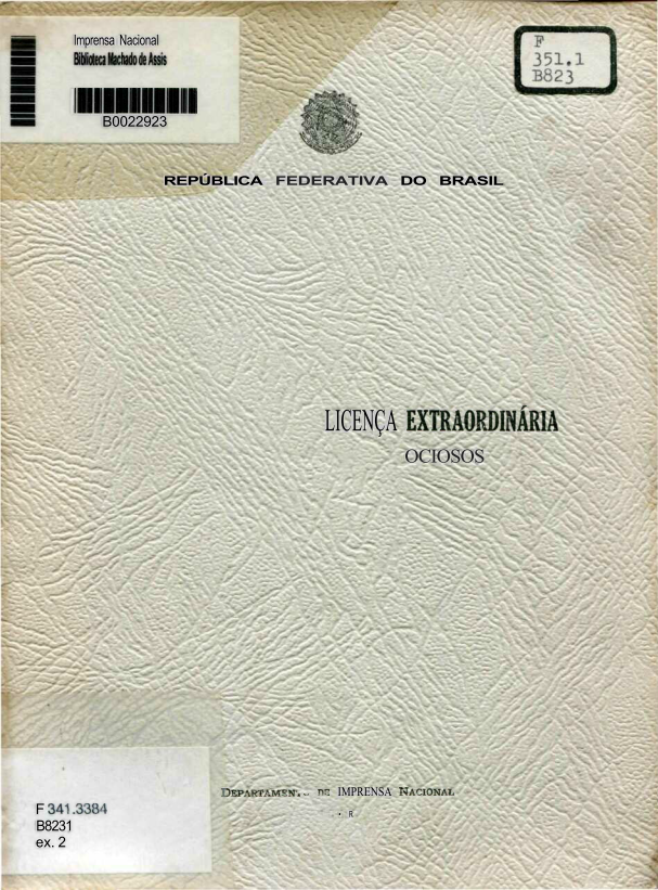 Capa do Livro Licença Extraordinária (Ociosos)