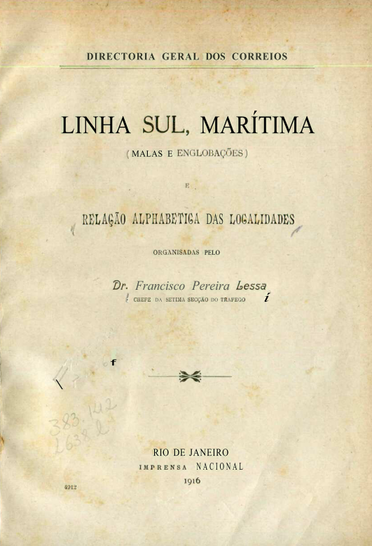 Capa do Livro Linha Sul, Maritima