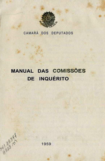 Capa do Livro Manual das Comissões de Inquérito