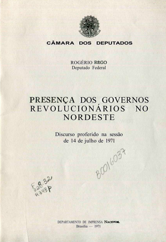 Capa do Livro Presença dos Governos Revolucionários no Nordeste