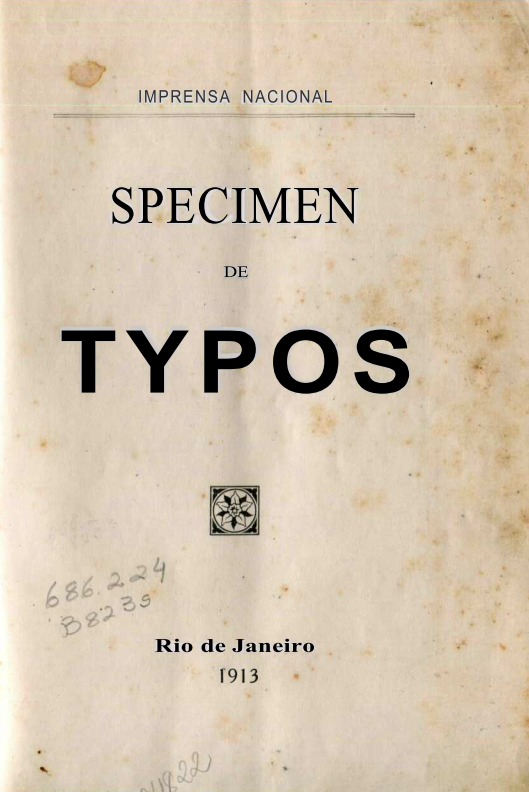Capa do Livro Specimen de Typos