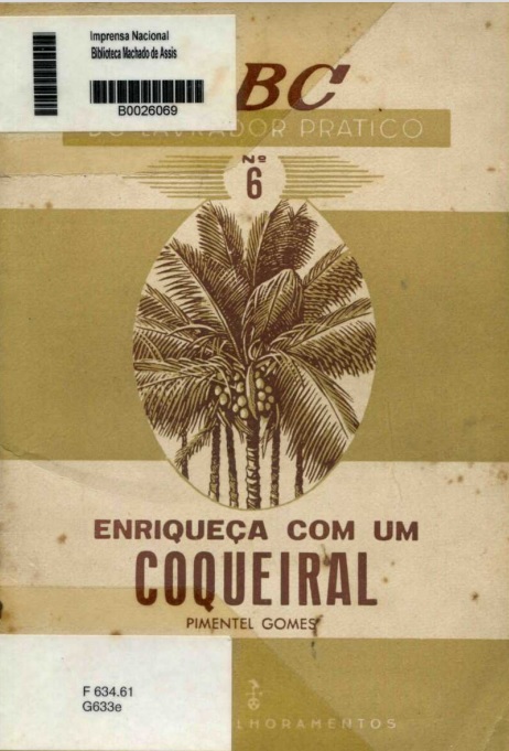 Capa do Livro ABC do Lavrador Prático Nº 6 - Enriqueça com um Coqueiral