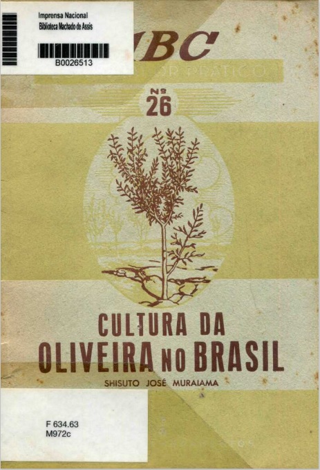 Capa do Livro ABC do Lavrador Prático Nº 26 - Cultura da Oliveira no Brasil