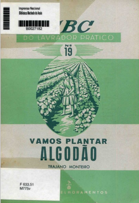 Capa do Livro ABC do Lavrador Prático Nº 19 - Vamos Plantar Algodão