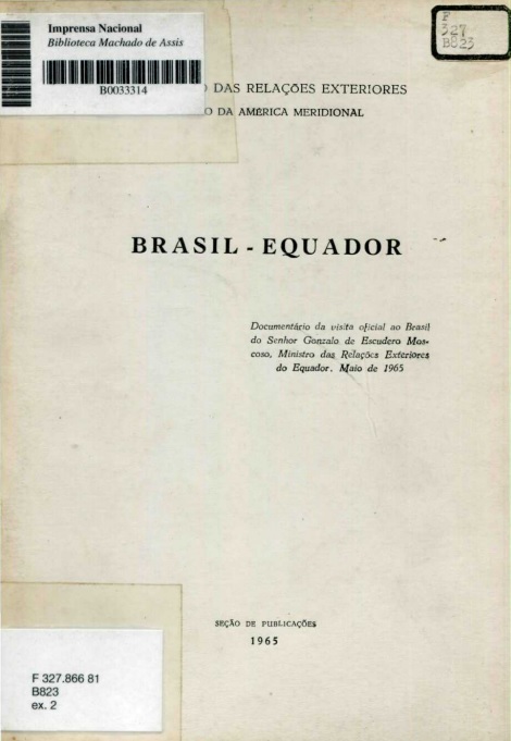 Capa do Livro Brasil - Equador