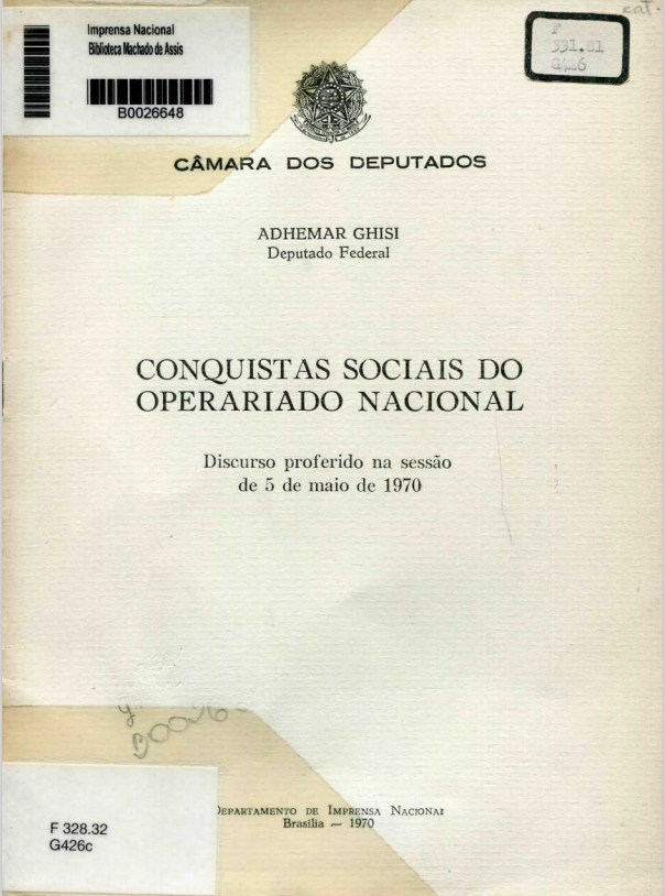 Capa do Livro Conquistas Sociais do Operariado Nacional