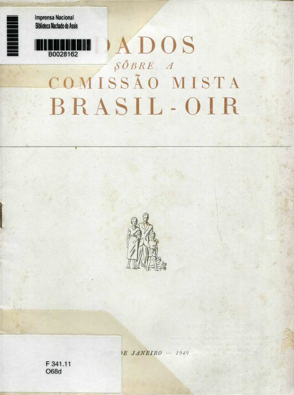Capa do Livro Dados Sobre a Comissão Mista Brasil - OIR