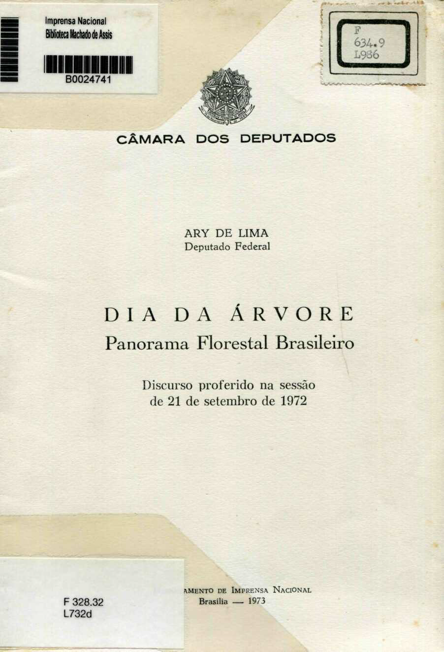 Capa do Livro Dia da Árvore - Panorama Florestal Brasileiro