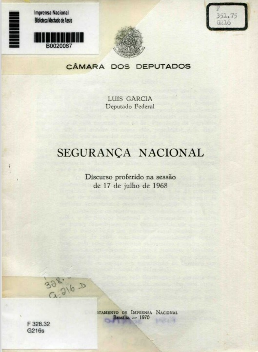 Capa do Livro Segurança Nacional