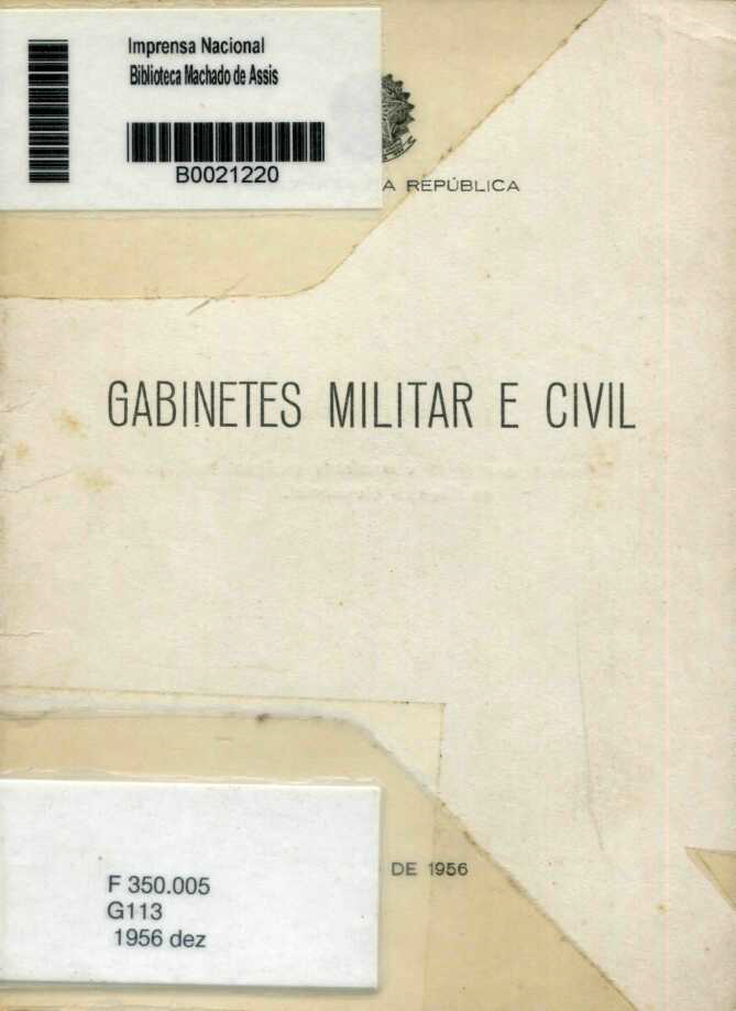 Capa do Livro Gabinetes Militar e Civil