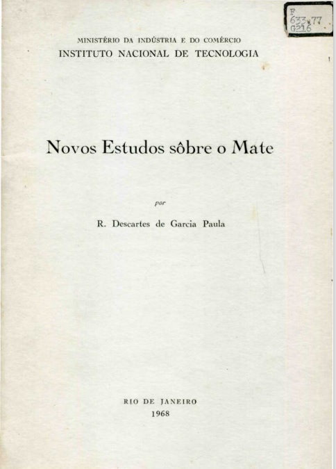 Capa do Livro Novos Estudos sobre o Mate
