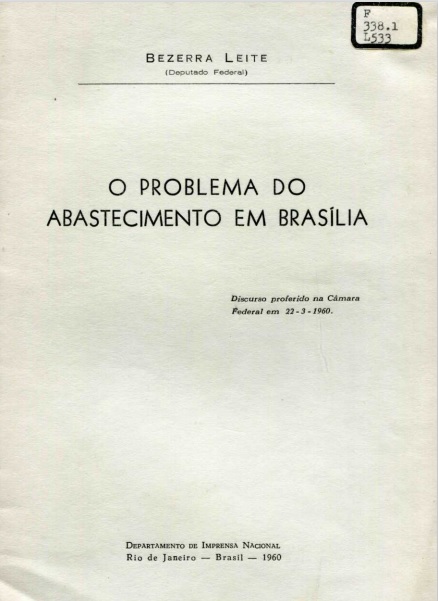 Capa do Livro O Problema do Abastecimento em Brasília