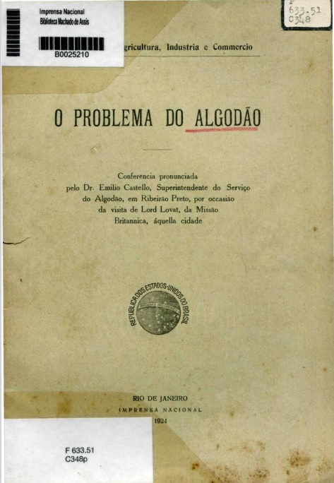 Capa do Livro O Problema do Algodão