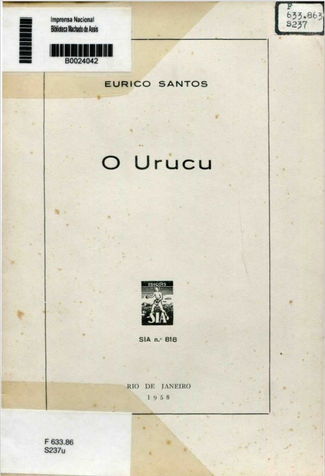 Capa do Livro O Urucu