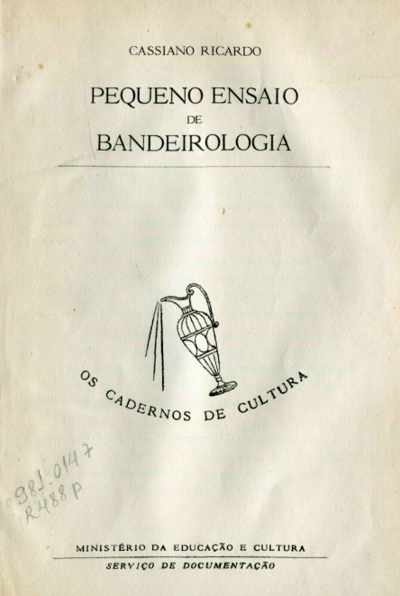 Capa do Livro Pequeno Ensaio de Bandeirologia