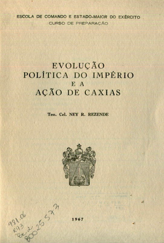 Capa do Livro Evolução Política do Império e a Ação de Caxias