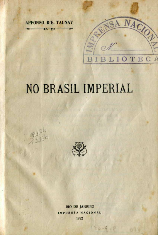 Capa do Livro No Brasil Imperial