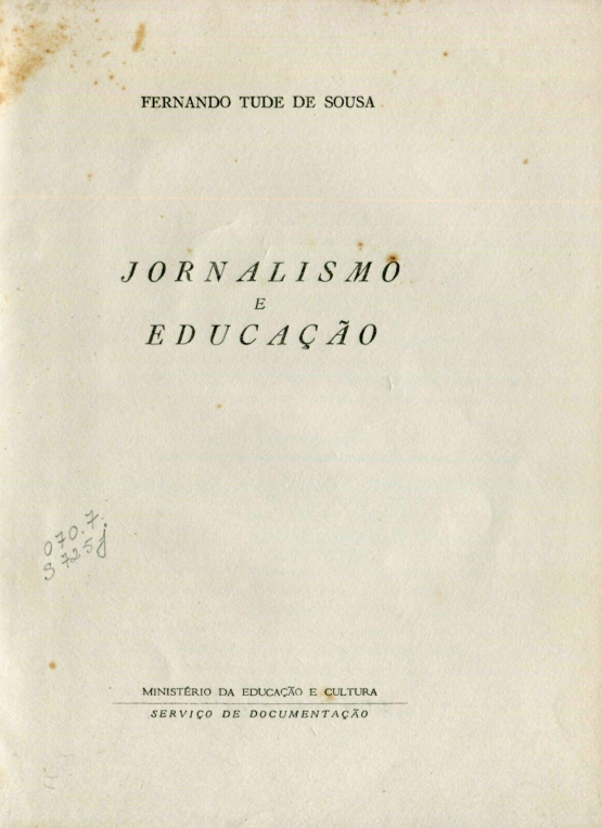Capa do Livro Jornalismo e Educação