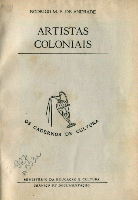 Capa do Livro Artistas Coloniais