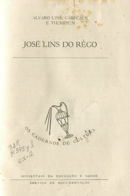Capa do Livro José Lins do Rêgo