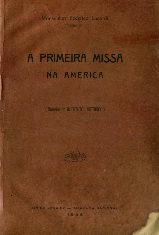 Capa do Livro A Primeira Missa na América