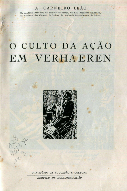 Capa do Livro O Culto da Ação em Verhaeren