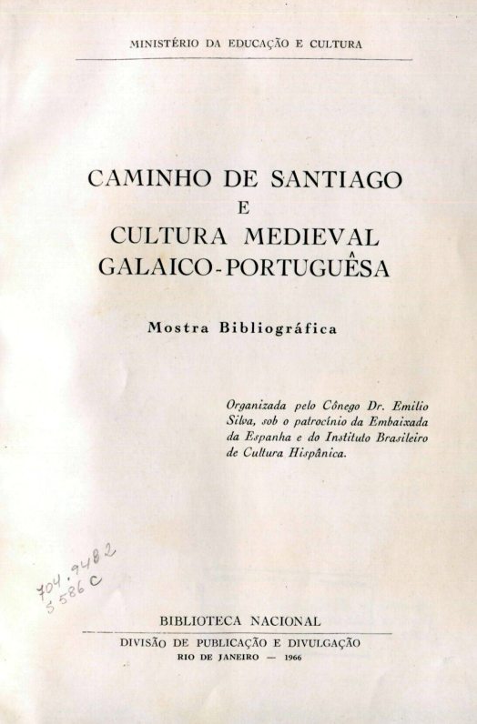Capa do Livro Caminho de Santiago e Cultura Medieval Galaico-Portuguesa: Mostra Bibliográfica