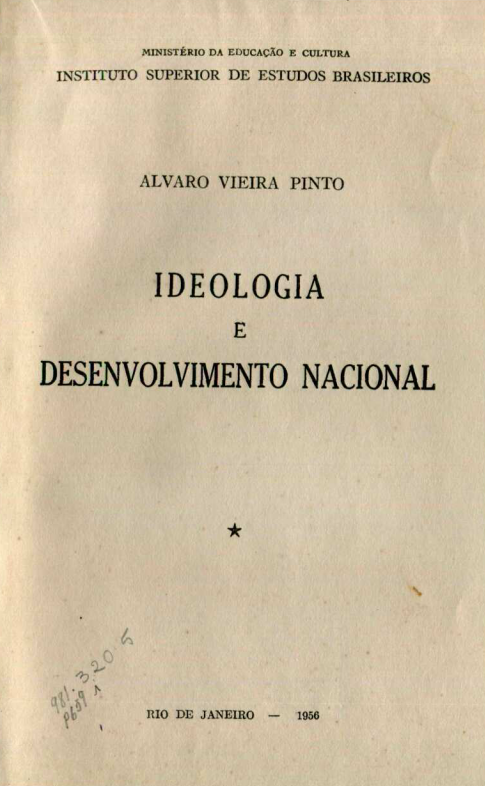 Capa do Livro Ideologia e Desenvolvimento Nacional