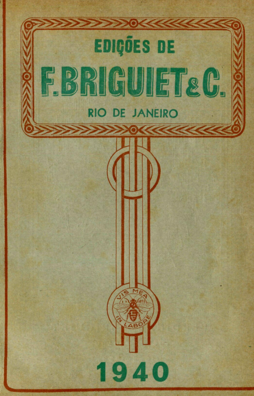 Capa do Livro Catálogo Geral das Edições de F. Briguet & Cia
