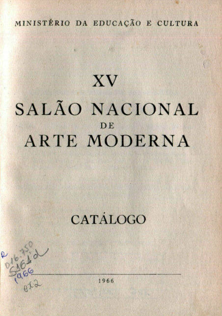 Capa do Livro XV Salão Nacional de Arte Moderna - Catálogo 1966