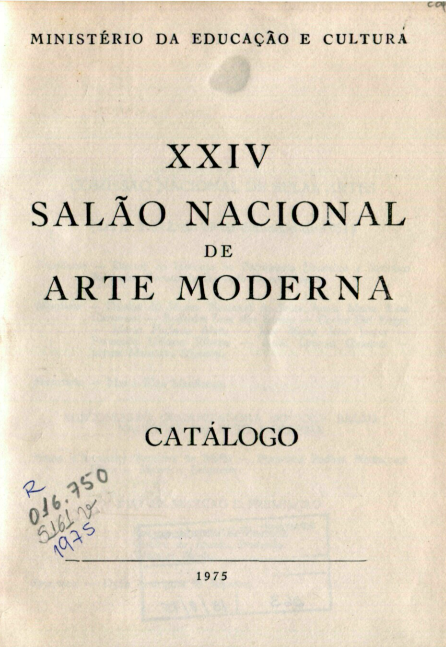 Capa do Livro XXIV Salão Nacional de Arte Moderna - Catálogo 1975