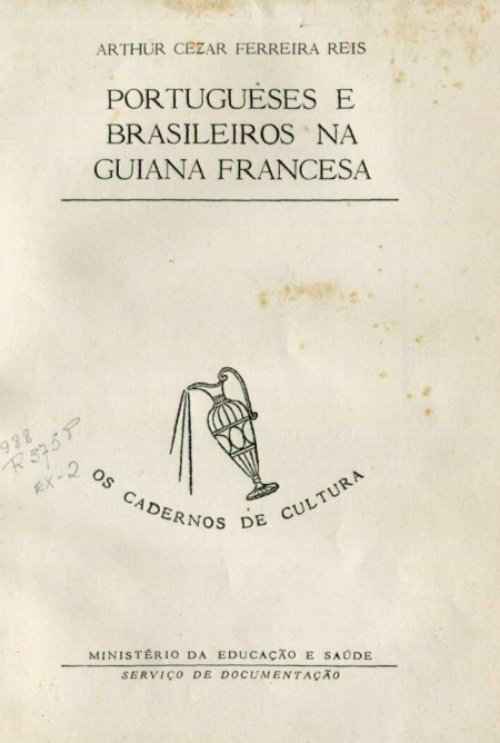 Capa do Livro Portugueses e Brasileiros na Guiana Francesa
