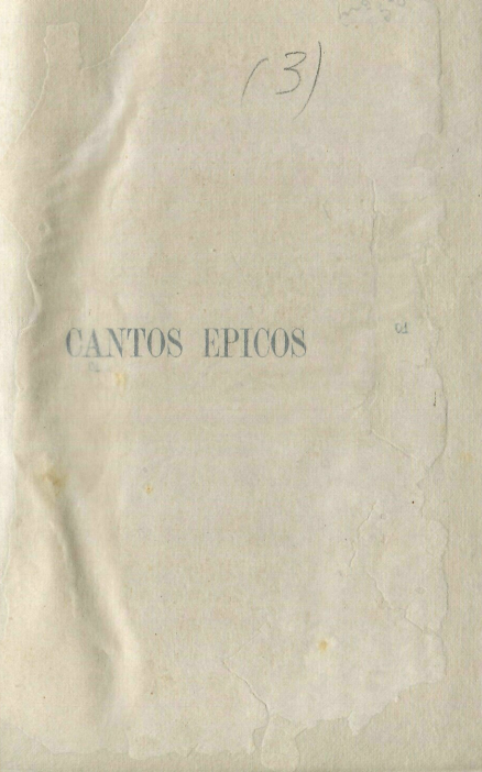 Capa do Livro Cantos Epicos - A Sua Magestade Imperial O Senhor D. Pedro Segundo