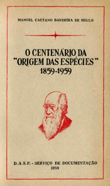 Capa do Livro O Centenário da Origem das Espécies - 1859-1959
