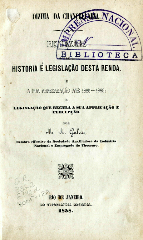 Capa do Livro Reflexões sobre a História e Legislação desta Renda