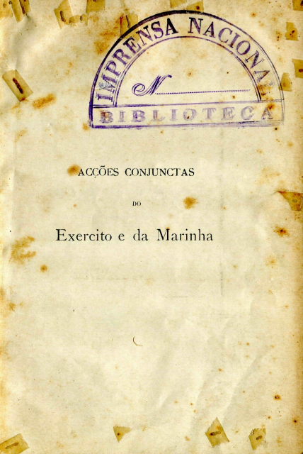 Capa do Livro Acções Conjunctas do Exército e da Marinha