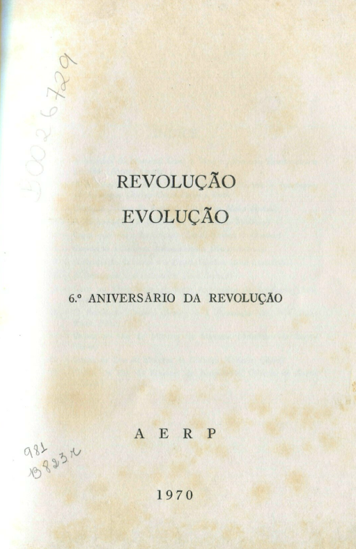 Capa do Livro Revolução , Evolução