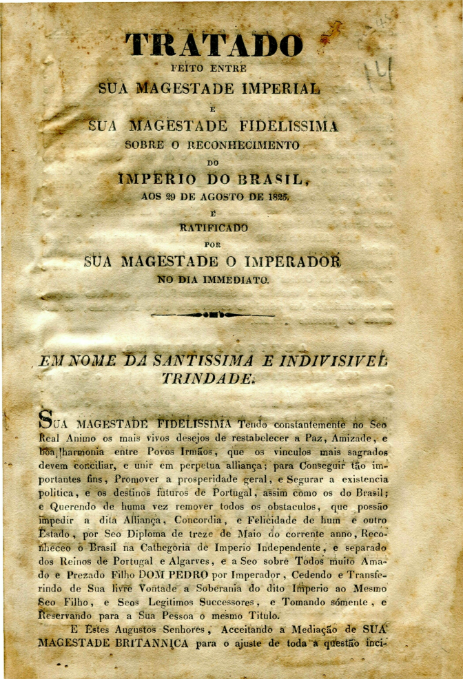 Capa do Livro Tratado Sobre o Império do Brasil