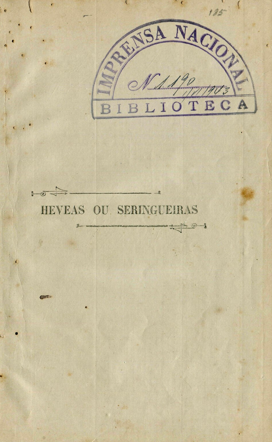 Capa do Livro As Heveas ou Seringueiras