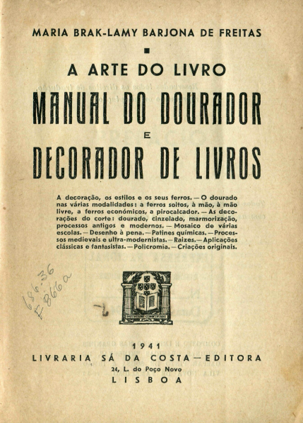 Capa do Livro Manual do Dourador e Decorador de Livros