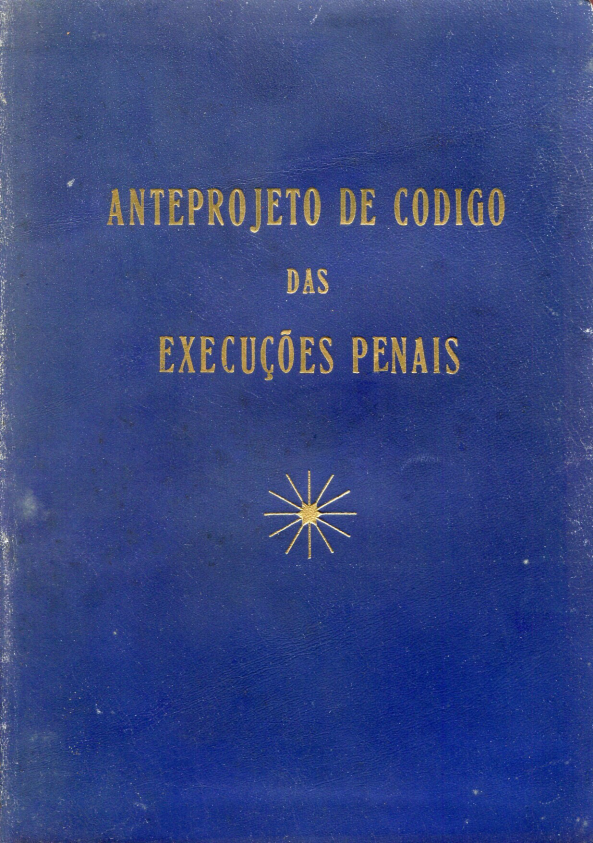 Capa do Livro Anteprojeto de Código das Execuções Penais