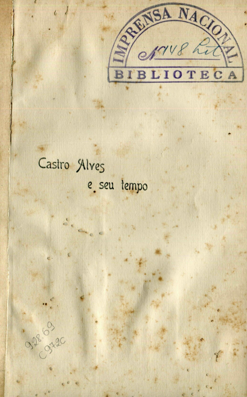 Capa do Livro Castro Alves e seu Tempo