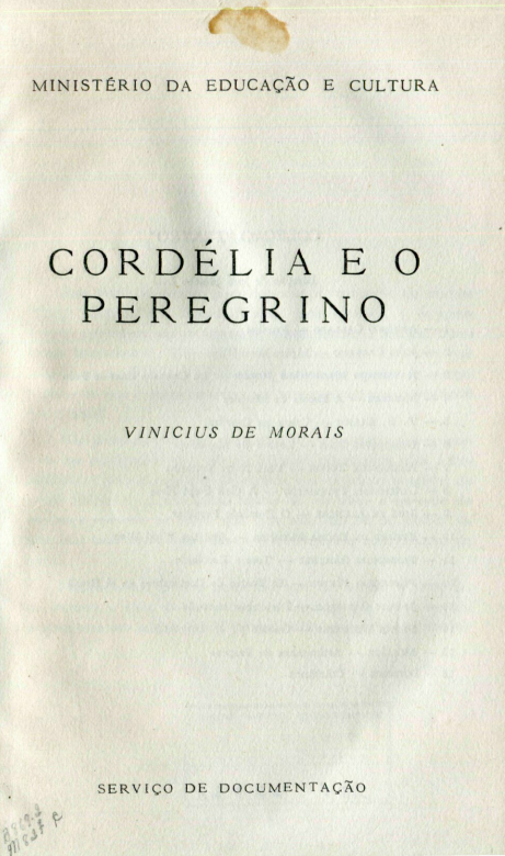 Capa do Livro Cordélia e o Peregrino