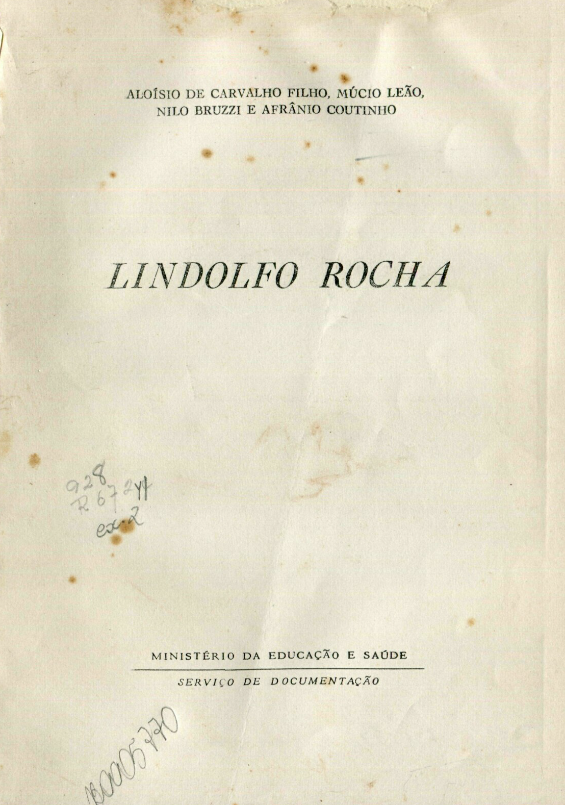 Capa do Livro LINDOLFO ROCHA